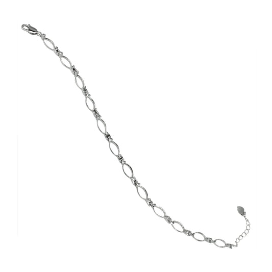 Bracelet in Sterling Silver with 12 Settings for 5x10mm Marquise Stones