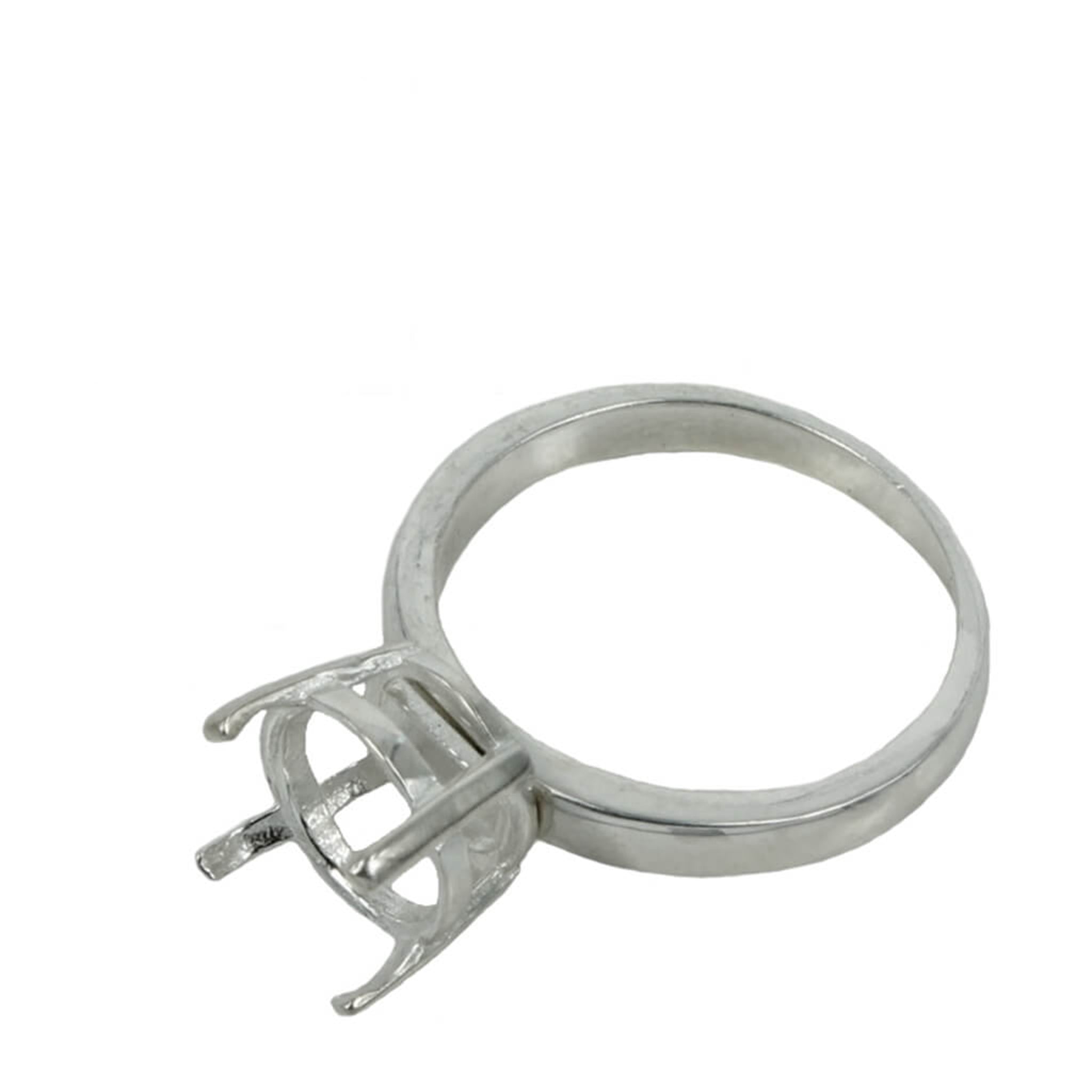 Jeweler Ring Peg Setting Basket Style Four-Prong Round- example