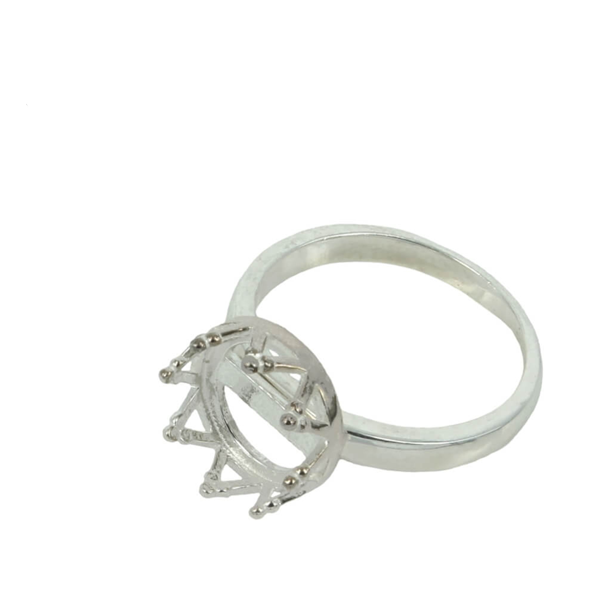 Jeweler Ring Peg Setting Gallery Style Round Bezel - example