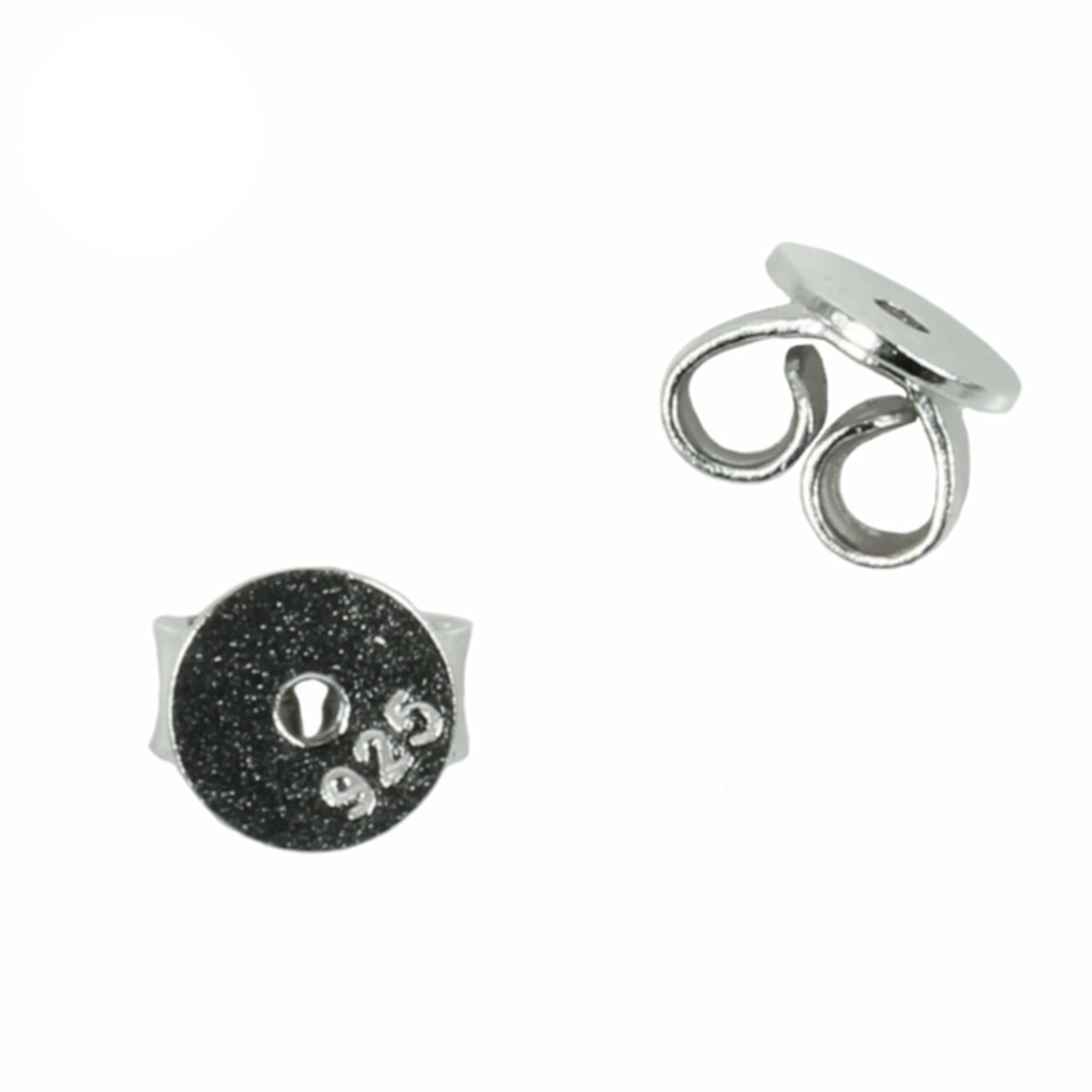 Scroll Backs in Sterling Silver with 5mm Pad