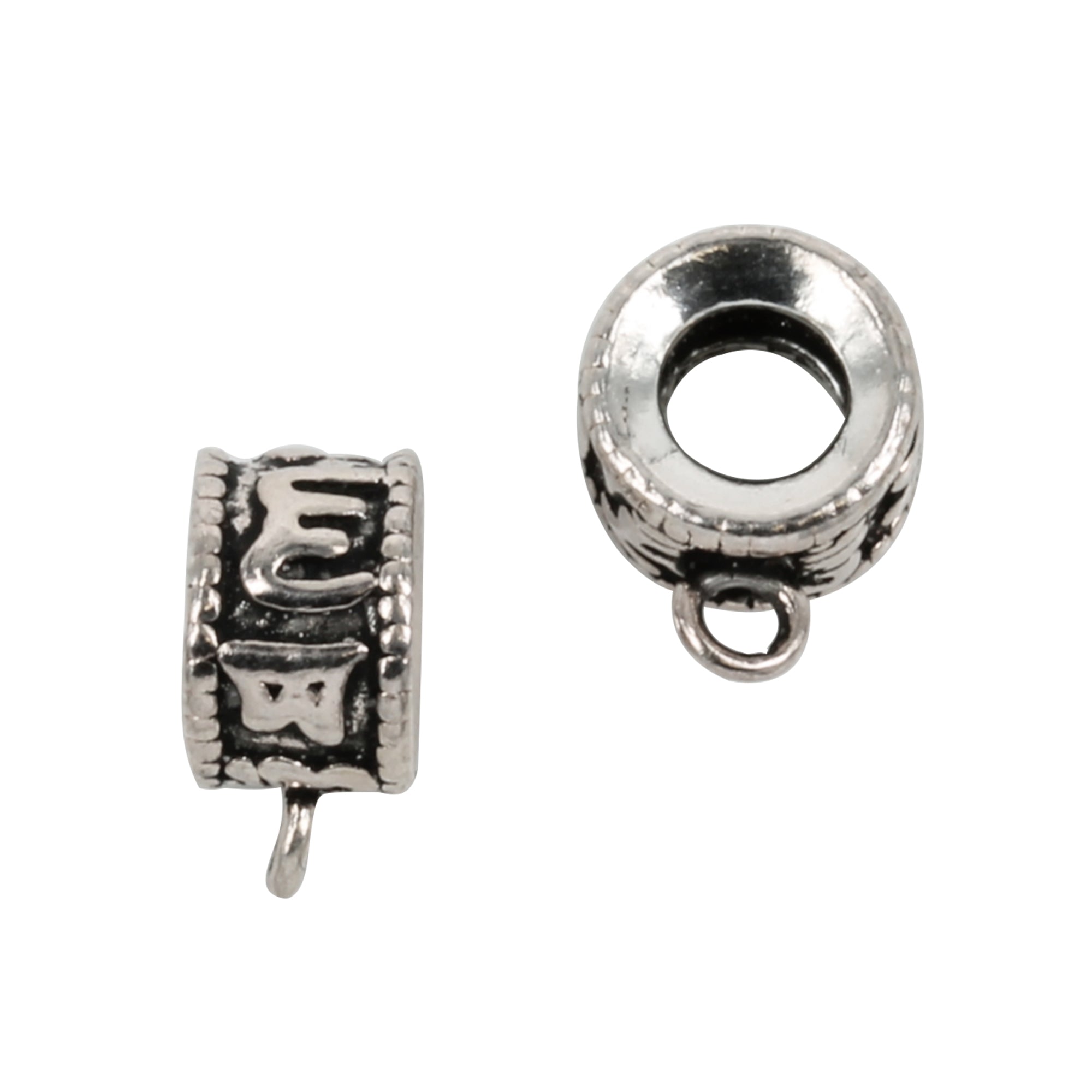 Tube Attached Bail in Sterling Silver 7.5x10mm