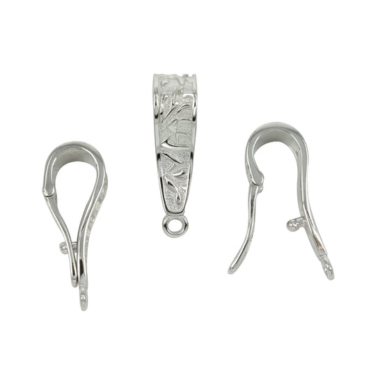 thumbnail image 2 of Handmade Sterling Silver Pendant Bail – Perfect For DIY Jewelry Making, Earring Dangles & Pendant Findings (CB5545SS) 2 of 6