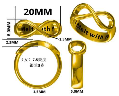 DIY Jewelry Custom Made Ring Set 3D Design