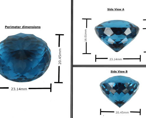 DIY Jewelry Custom Made Asymmetrical Stone Setting Stone Dimensions