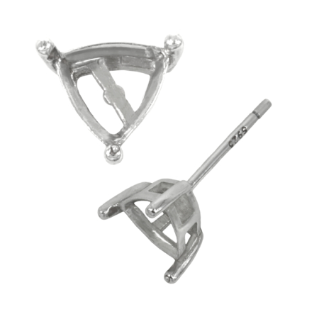 Trillium Basket Ear Studs in Sterling Silver - Various sizes