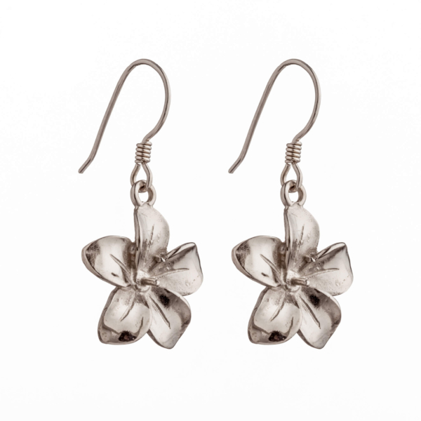 Ear Wires Earrings Pearl Settings with Flower Shape and Round Cup and Peg Mounting in Sterling Silver 5mm