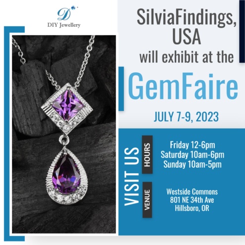 SilviaFindings, USA is exhibiting at the GemFaire Hillsboro OR, July 7-9, 2023
