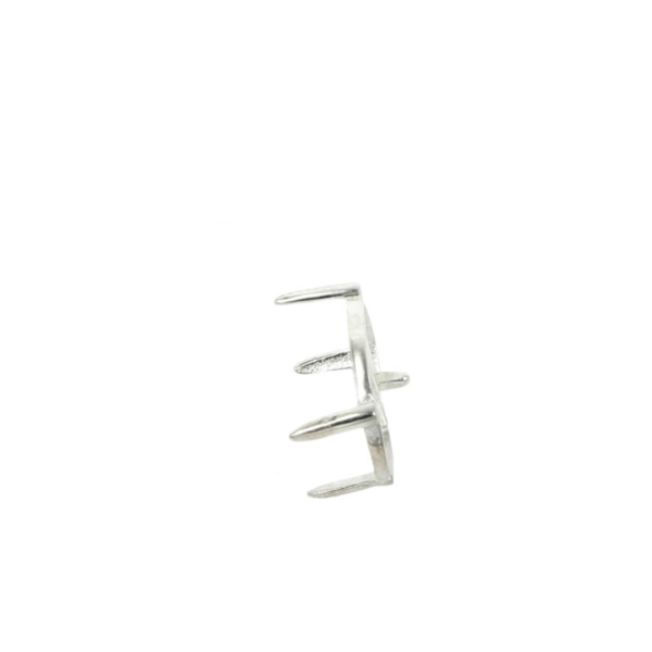 Jeweler Ring Peg Setting Four-Prong Oval Seat - side view