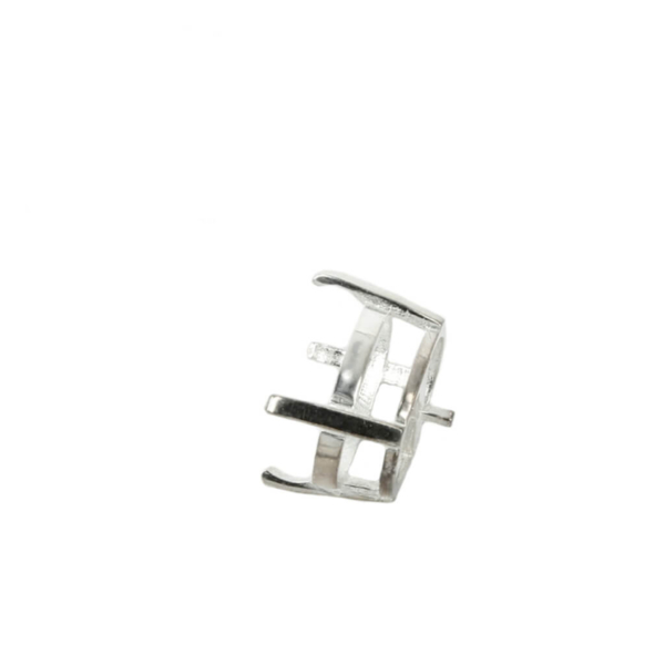 Jeweler Ring Peg Setting Basket Style Four-Prong Oval - side view