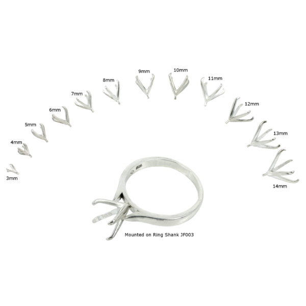 Jeweler Ring Peg Setting Four-Prong Round