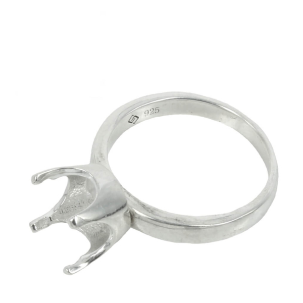 Jeweler Ring Peg Setting Crown Style Four-Prong Round - example