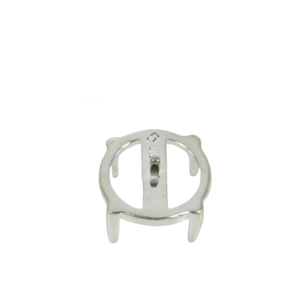 Jeweler Ring Peg Setting Four-Prong Round Seat - back view