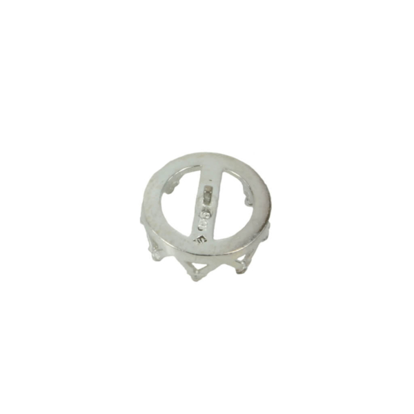 Jeweler Ring Peg Setting Gallery Style Round Bezel - back view
