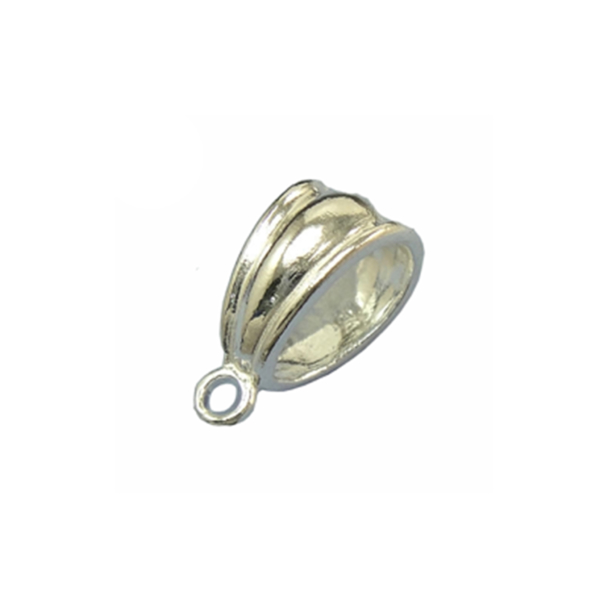 Corrugated Pendant Attached Bail in Sterling Silver 3.2mm