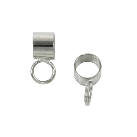 Plain Smooth Tube Attached Bail in Sterling Silver 12x5x6.25mm