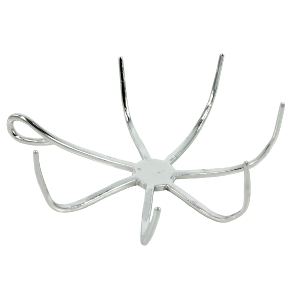 Freeform 7-Prongs Pendant Setting with Freeform Prongs Mounting including Loop in Sterling Silver 55x55mm