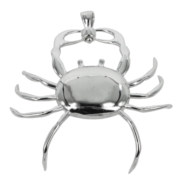 Freeform Crab Pendant Setting with Freeform Prongs Mounting in Sterling Silver 50x40mm