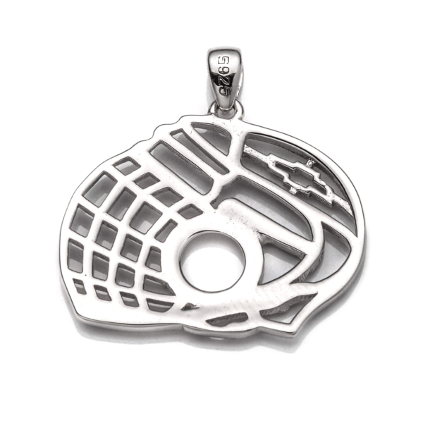 Unique Shape Pendant Setting with Round Bezel Mounting including Bail in Sterling Silver 7mm