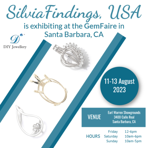 SilviaFindings, USA will be exhibiting at the GemFaire in Santa Barbara, CA, 11-13 August, 2023