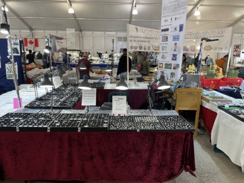 SilviaFindings, USA at the 22nd Street Mineral, Fossil, Gem & Jewelry Show in Tucson, Booth C6