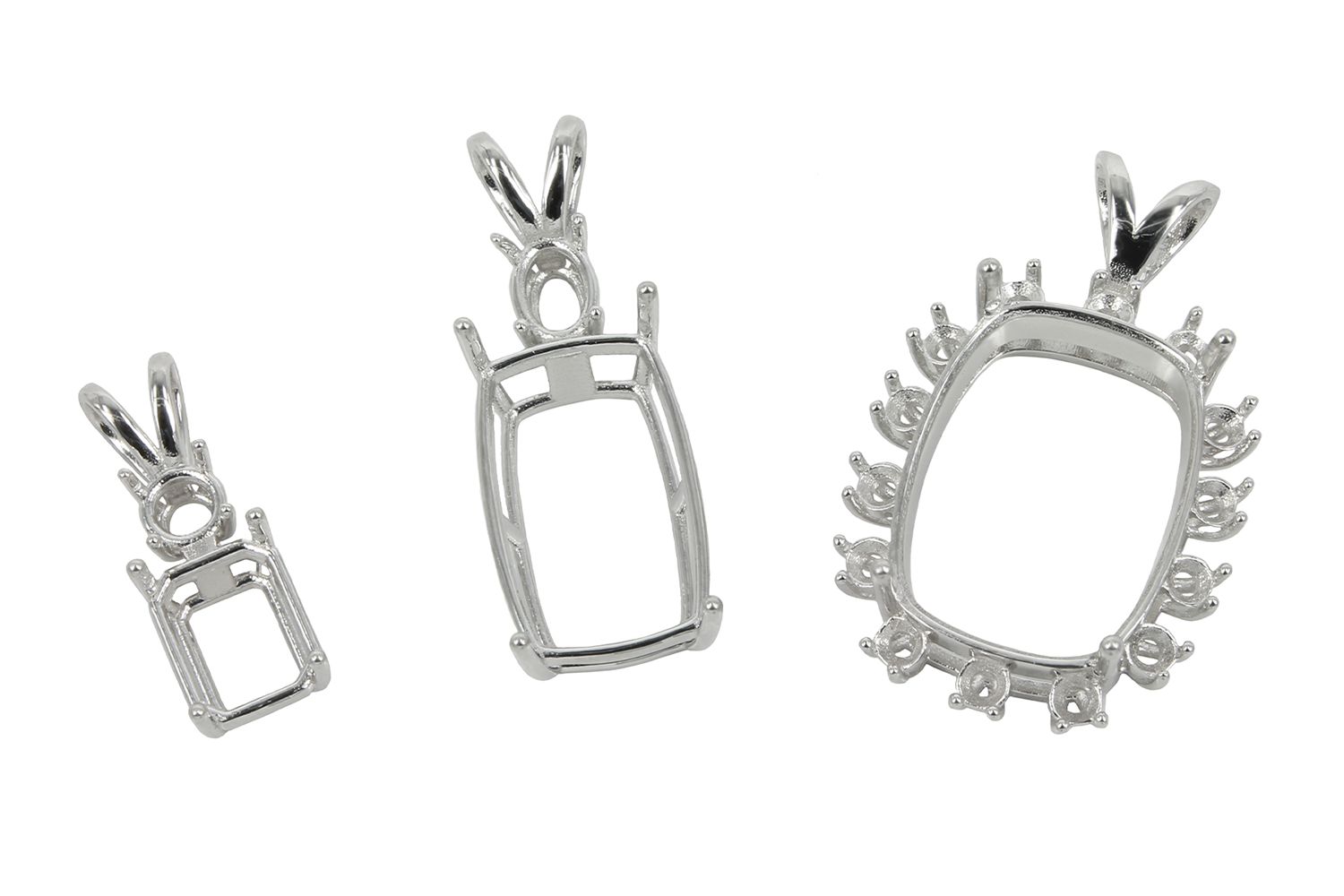 DIY Jewelry Custom Made Sterling Silver Pendant Settings