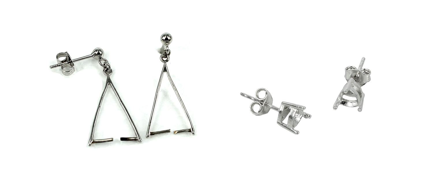 Triangular Earrings Settings